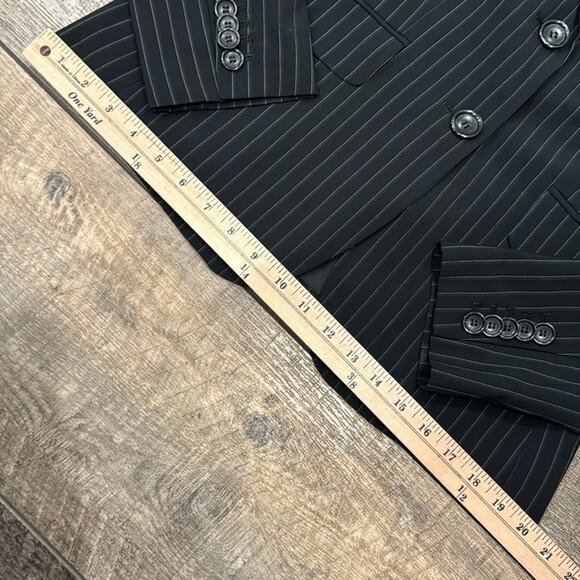 Ann Taylor Tailored Pinstripe Black White Blazer Size 6 - Picture 3 of 7